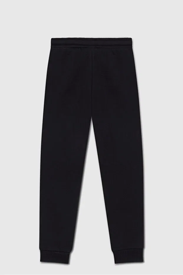 Детские спортивные штаны для девочек с принтом Benetton, Black — фото 2
