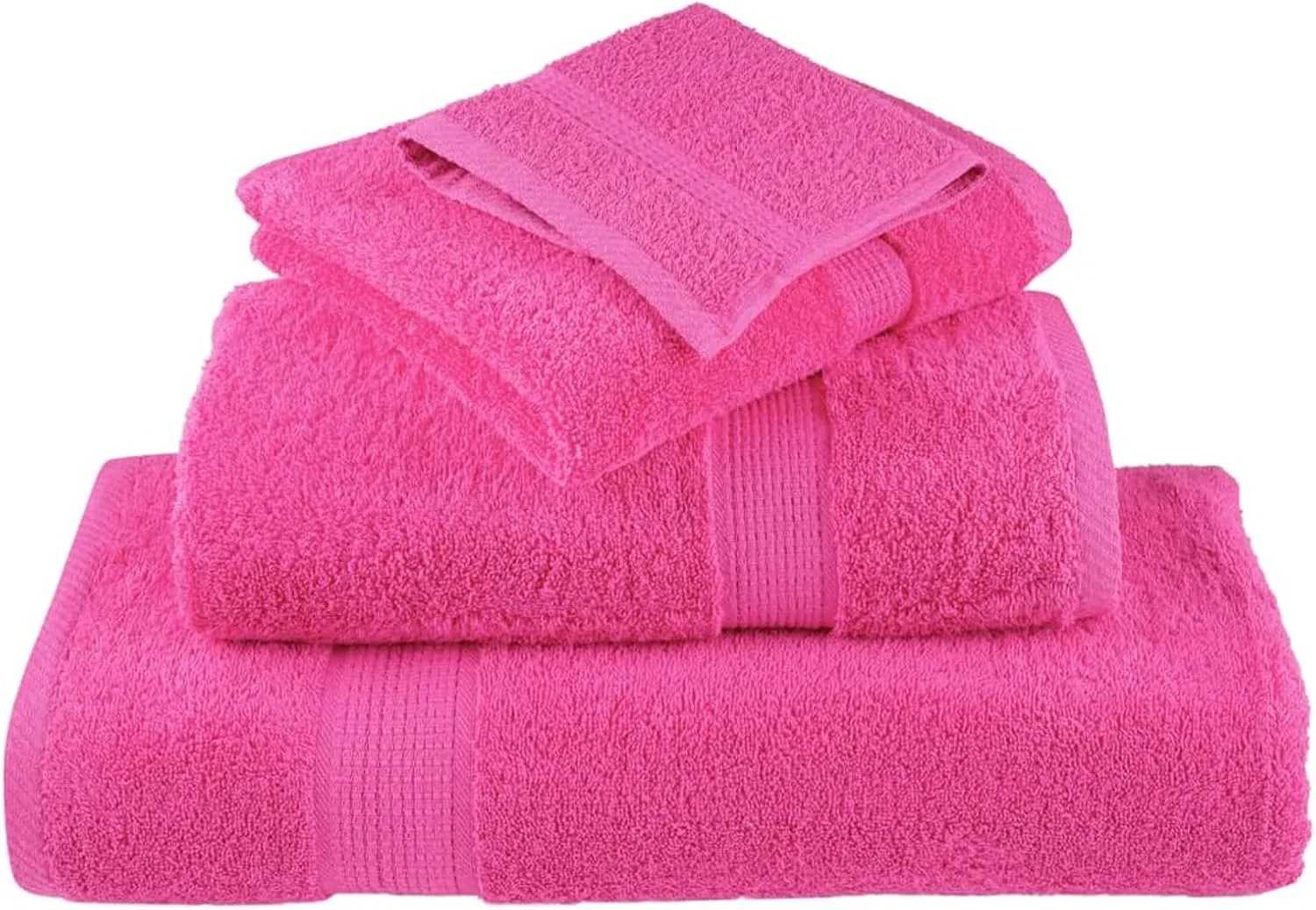 Homgoday137516 Набор мочалок 4 шт., 100% хлопок, 30x30 см, 600 г/м², Homgoday, Pink Homgoday137515 — фото 4