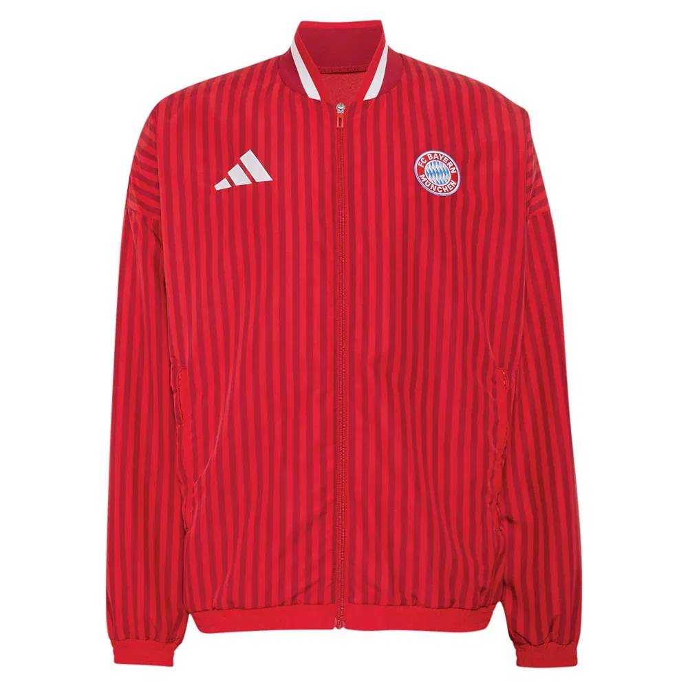 Мужская куртка свободного кроя с принтом Adidas FC Bayern Munich Stadium Adidas, Red — фото 3