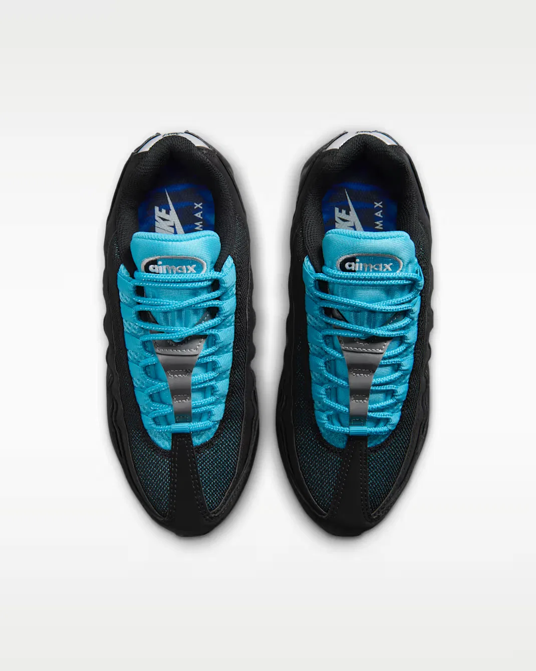 Кроссовки для детей постарше Nike Air Max 95 SE, Black/Gamma Blue/Metallic Silver/Chrome — фото 4