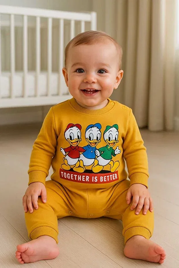 Детский комбинезон для новорожденных с принтом Yellow Seasonal Baby Mii, Yellow