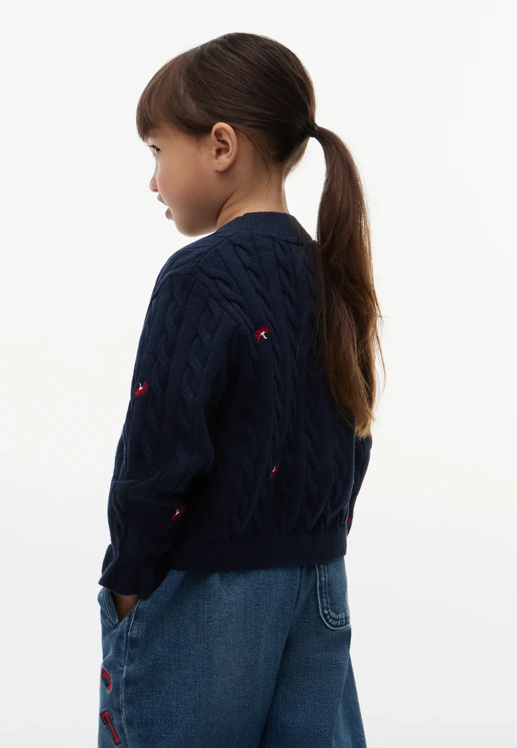 Цветок - джемпер Tommy Hilfiger, Dark Blue — фото 3