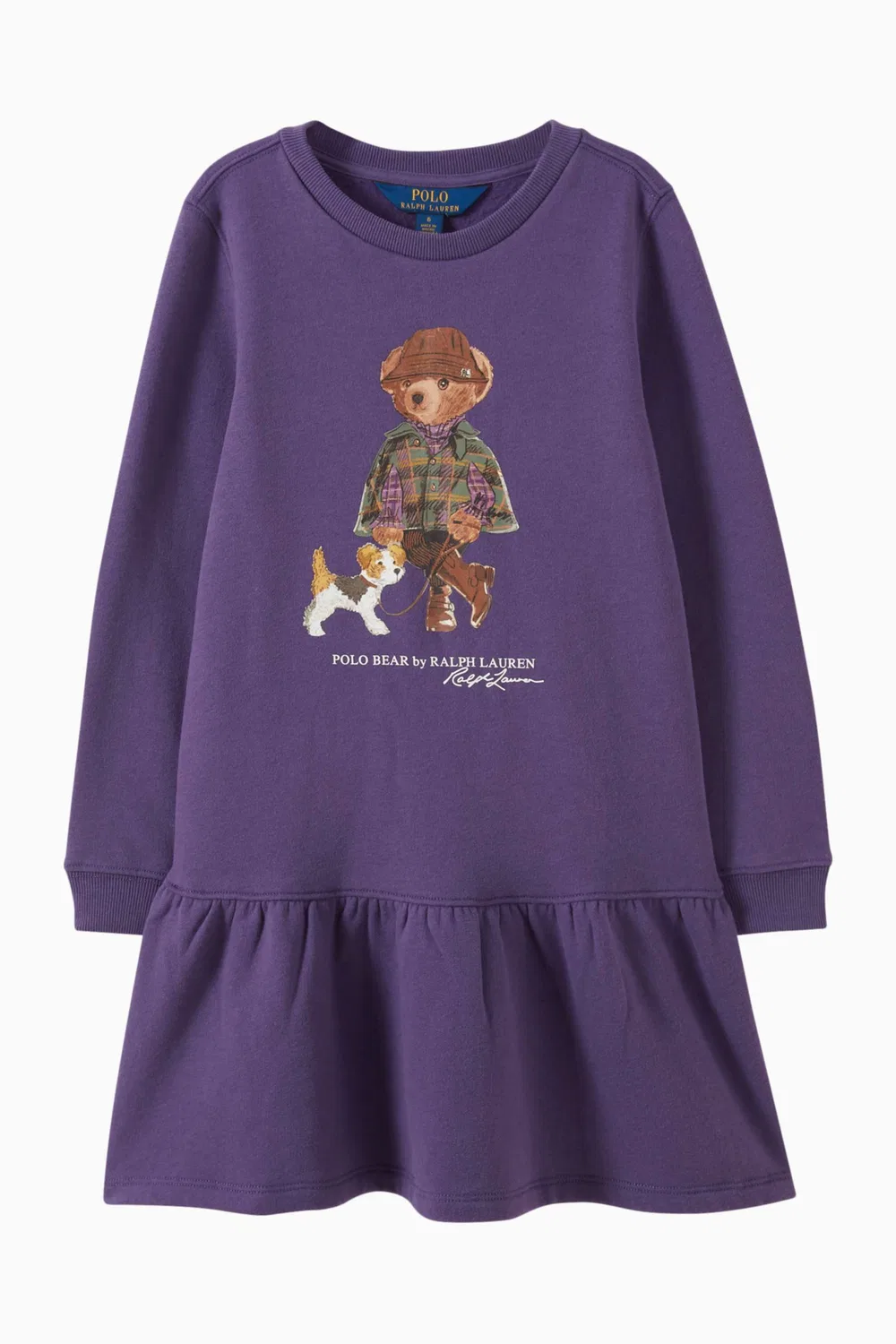 Платье из футера с принтом Polo Bear Polo Ralph Lauren