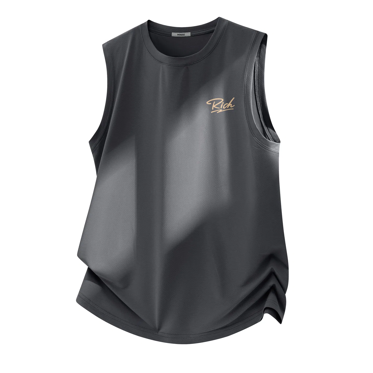 Детский топ без рукавов с круглым вырезом MINISO, Dark Gray