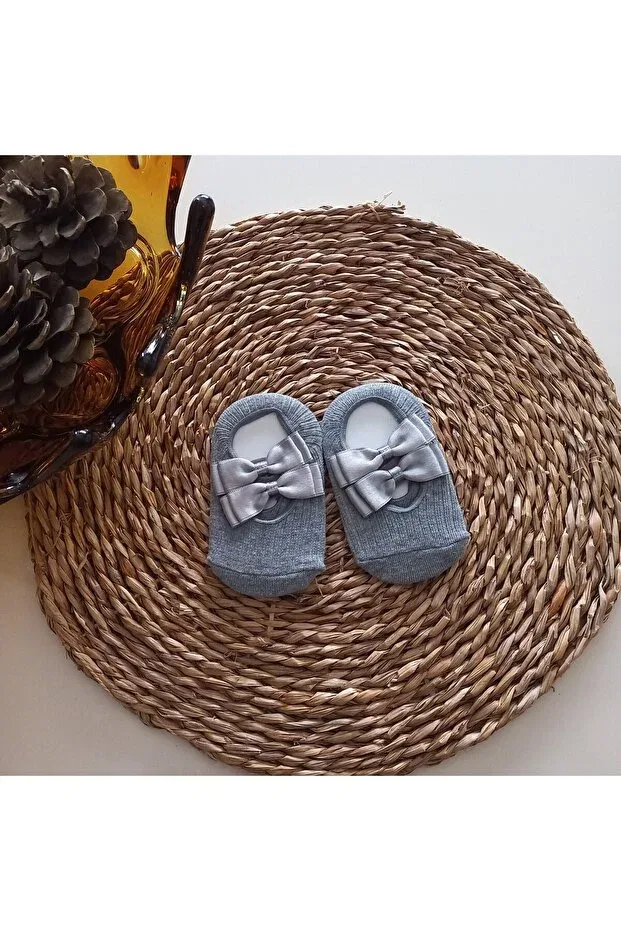 Детские носки для девочек с бантом Babette Socks Mars Baby, Gray