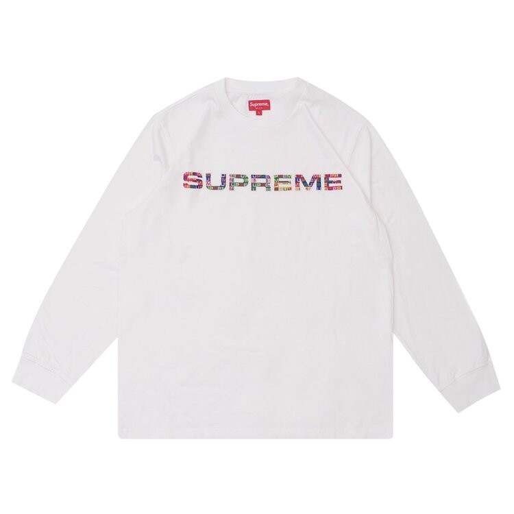 

Лонгслив Supreme Meta Logo Long-Sleeve Top 'White', белый