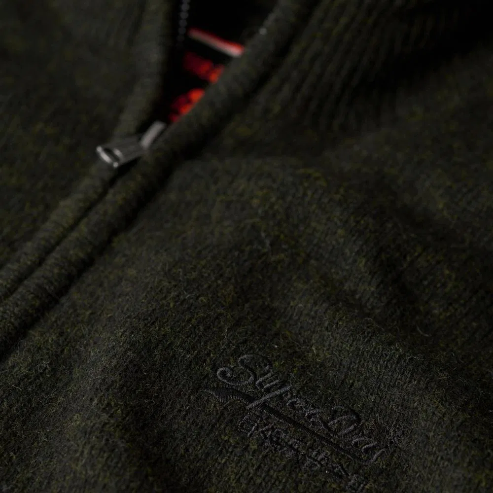 Мужской пуловер с высоким воротником Superdry, Цвет: Dunkelgrun — фото 3