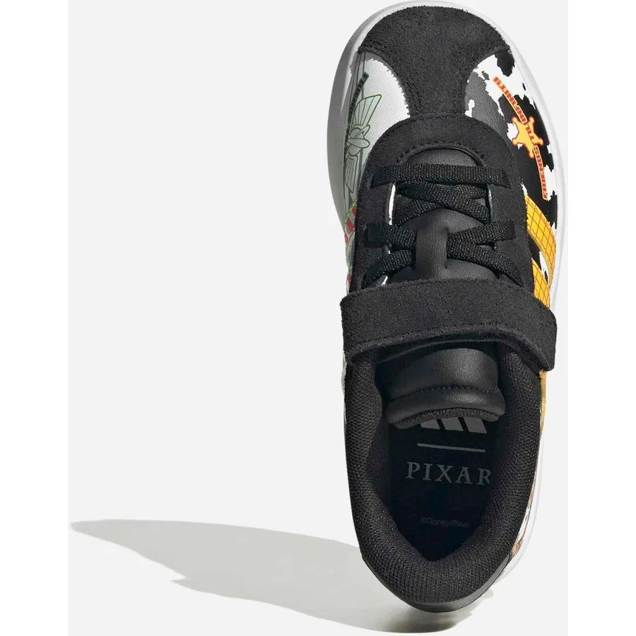 Детские спортивные кроссовки с принтом Pixar Toy Story, adidas, Черный — фото 3