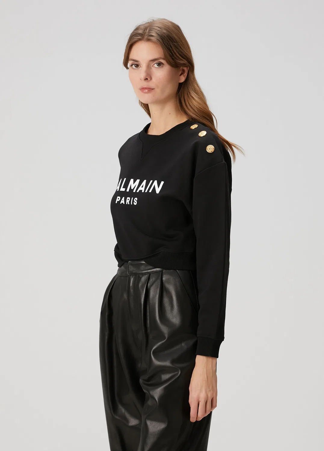 Свитшот Balmain, черно-белый — фото 3