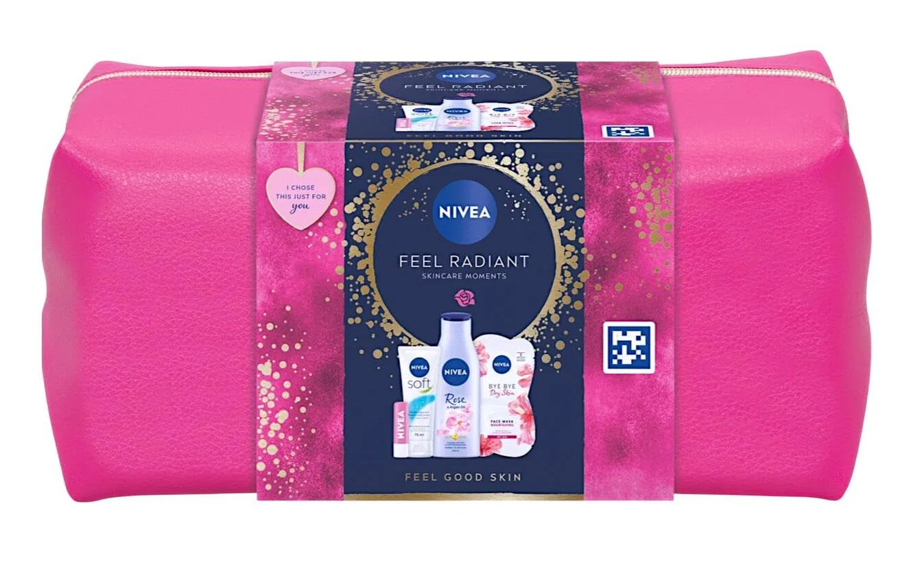 Набор косметики Feel Radiant, NIVEA, 5 предметов, 800 мл, Розовый
