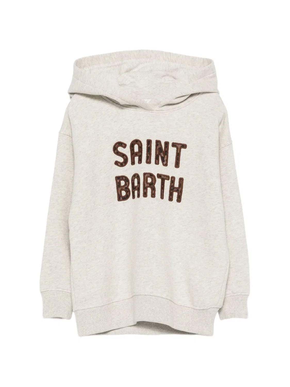 Худи с леопардовой нашивкой MC2 Saint Barth, серый