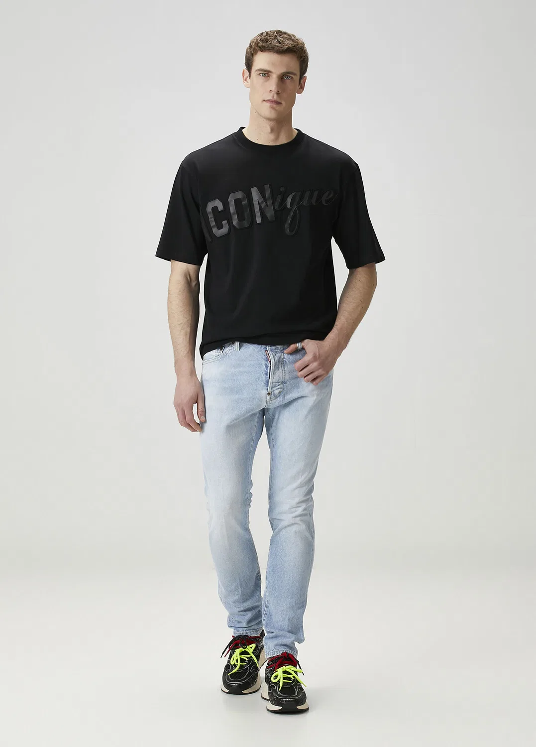 Футболка с принтом Iconique Dsquared2, black — фото 2