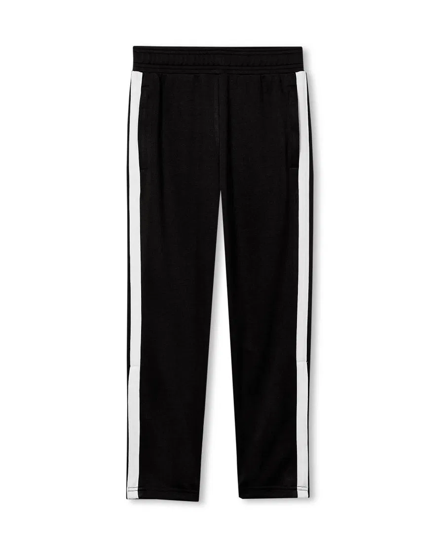 Спортивные брюки из трикотажа с боковыми молниями Lands' End, Black
