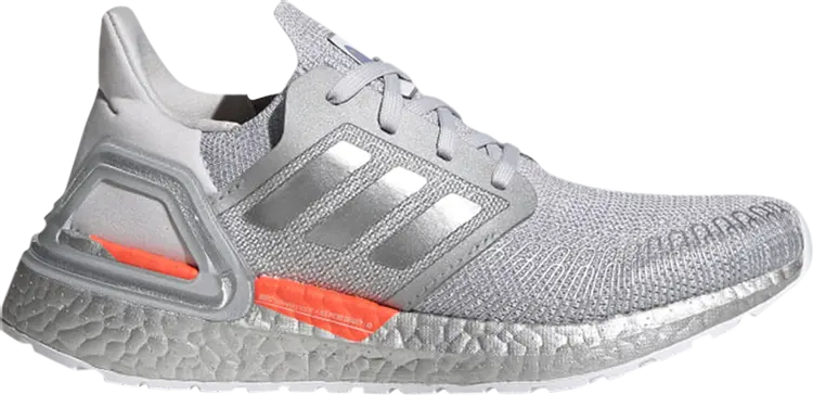 Кроссовки Adidas NASA x UltraBoost 20 J 'Silver Metallic', серебряный — фото 2