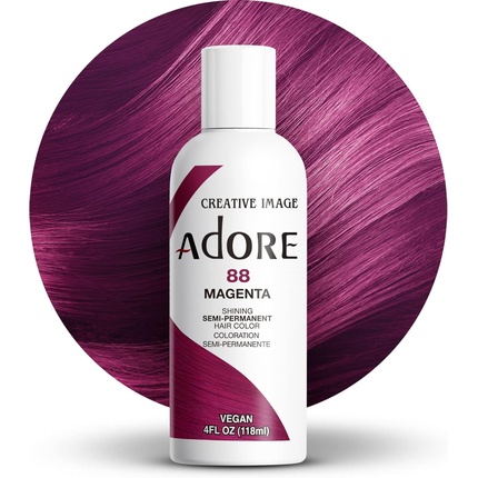 

Сияющая полуперманентная краска для волос 88 пурпурный 118 мл Adore