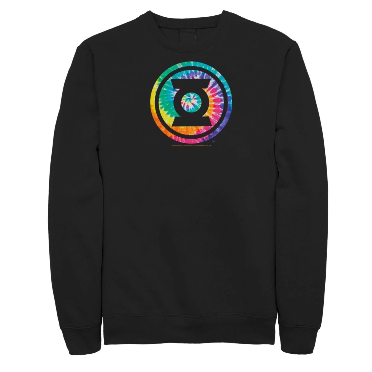 

Мужской свитшот с логотипом DC Comics Green Lantern Tie Dye, Black Licensed Character, черный