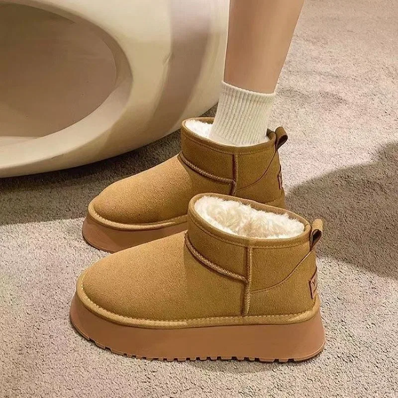 Детские зимние сапоги с утеплением и флисовой подкладкой Short Snow Boots, JBBCN, Brown Regular — фото 4