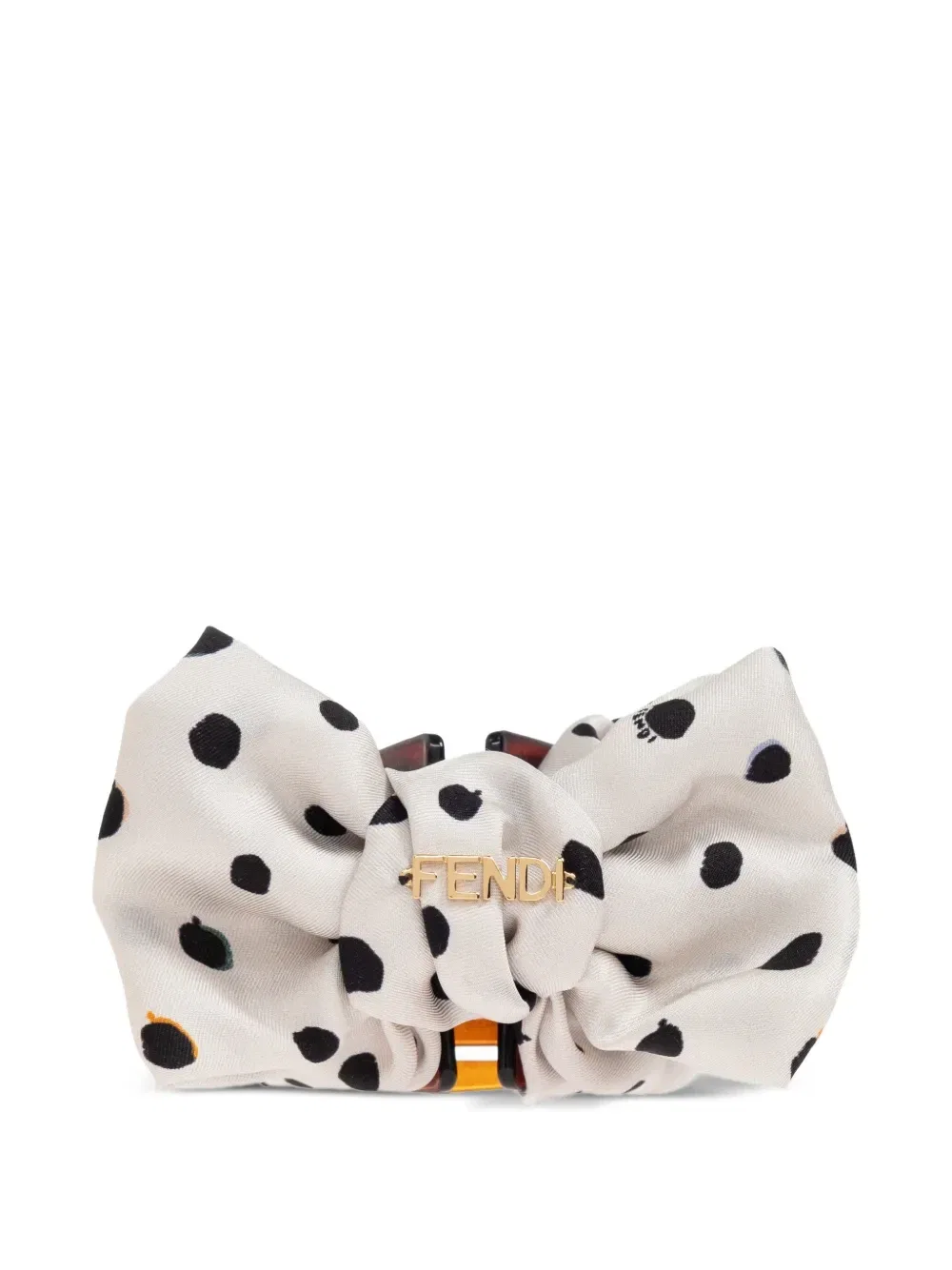 Заколка для волос в горох Fendi, бежевый