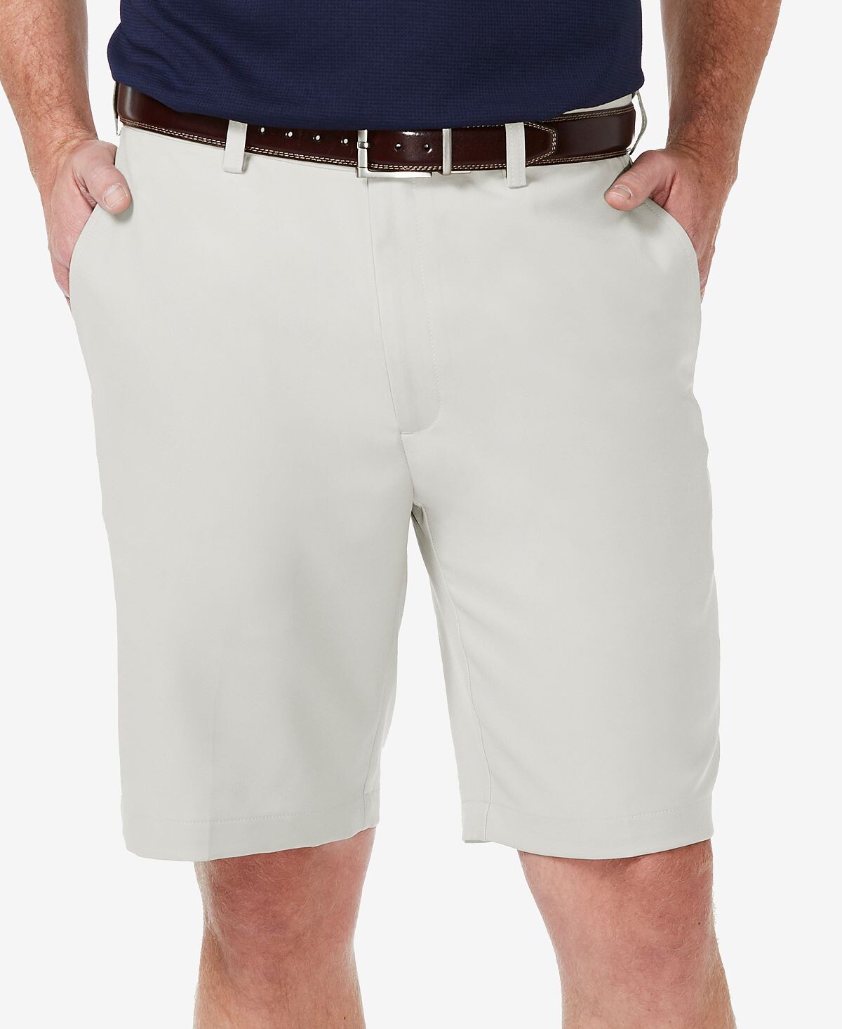 

Мужские шорты cool 18 pro flat front классической посадки 9,5 дюйма Haggar