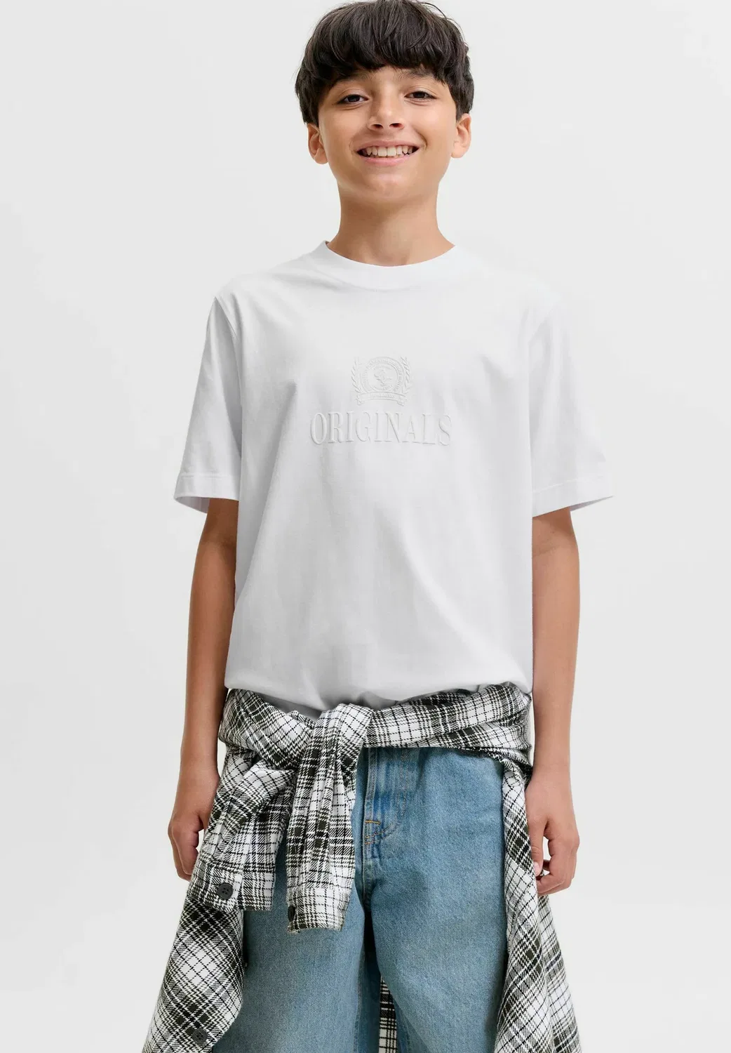 Футболка с монограммой Jorfrederiksberg ss cn jnr - базовая футболка Jack & Jones Junior, Bright White — фото 2