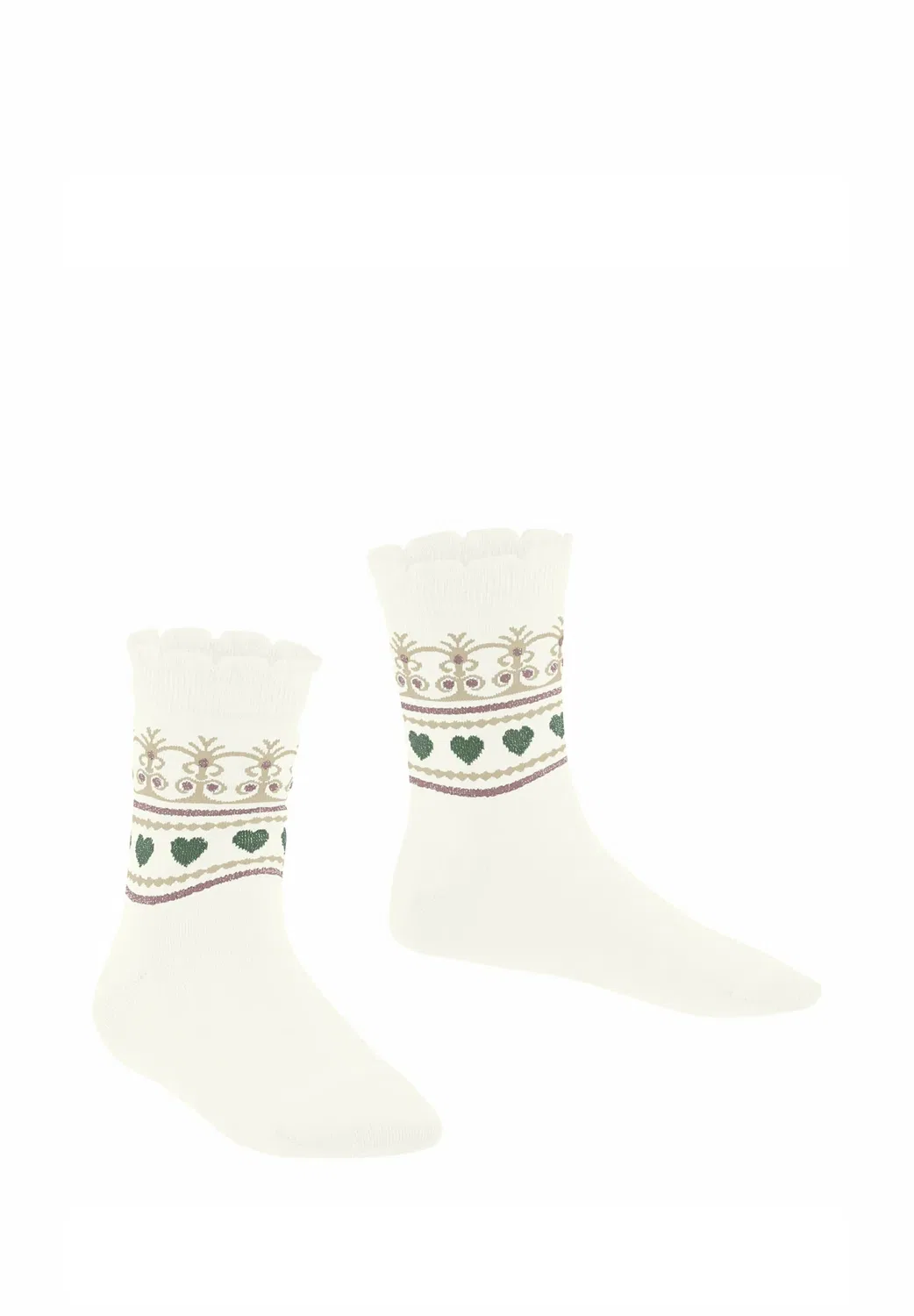 Блестящие носки унисекс с рисунком «ледяная корона» Falke, Off-White — фото 4