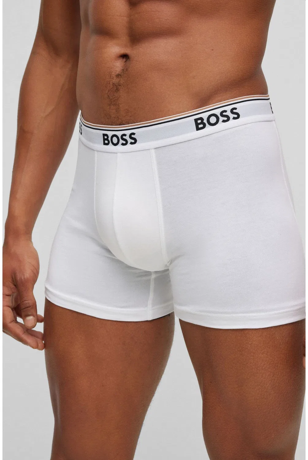 Мужские боксеры с принтом Power Boxer Shorts BOSS, White — фото 4