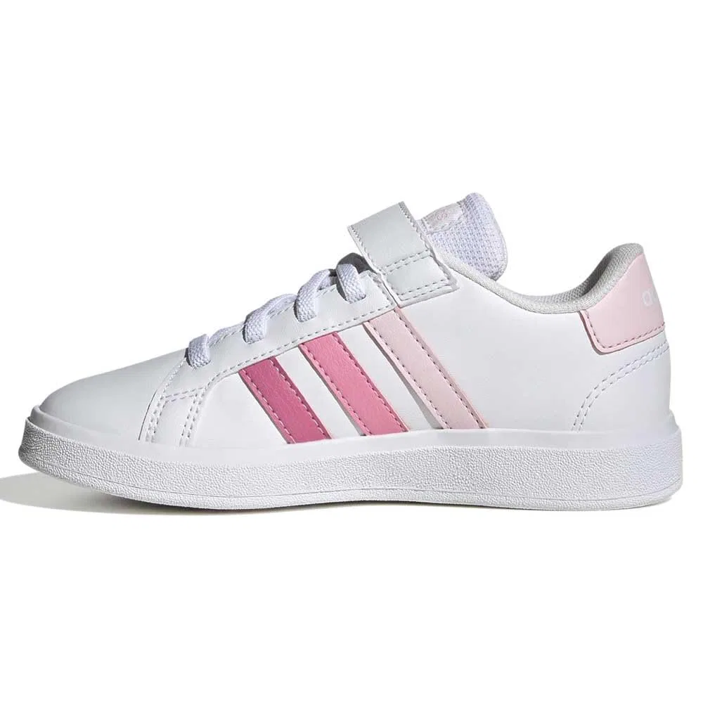 Детские кроссовки для мальчиков с эластичными шнурками Grand Court 2.0 Adidas, Clear Pink Bliss Pink Pink Fusion — фото 3
