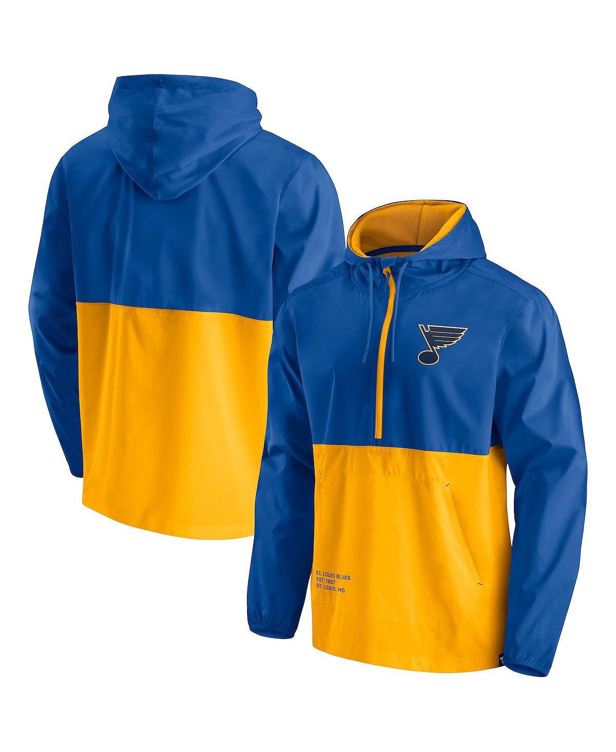 

Мужская фирменная сине-золотая куртка st. louis blues thrill seeker anorak с молнией до половины Fanatics, мульти
