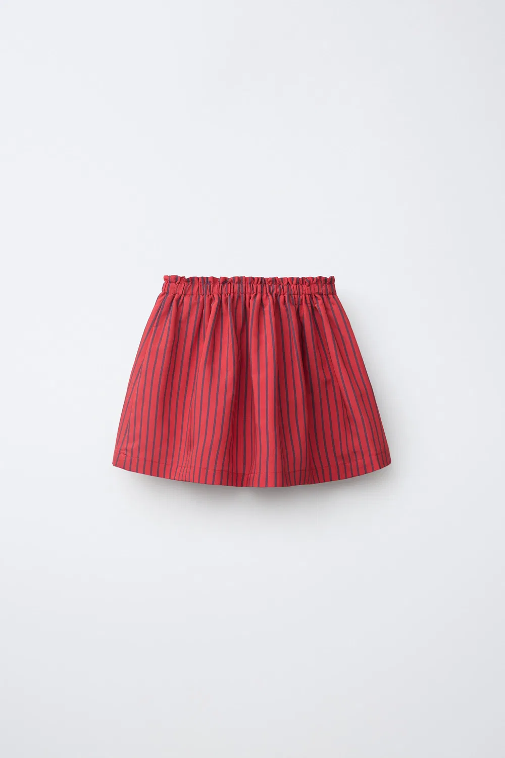 Юбка в полоску из смеси модала ZARA, Red — фото 2
