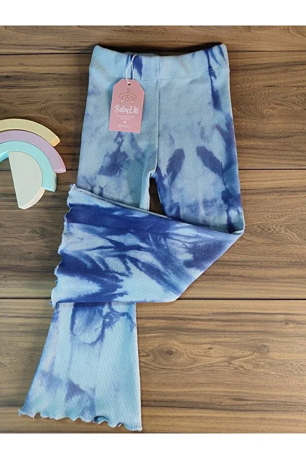 Детские леггинсы для девочек с принтом Babyelisco, Tie-Dye Pattern
