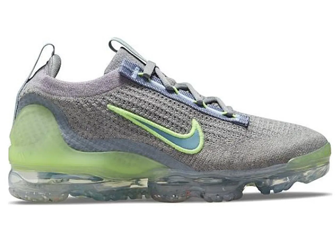 Детские кроссовки Lifestyle Nike Air VaporMax 2021 Nike, Particle Grey/Light Armoury Blue/Light Liquid Lime/Cerulean