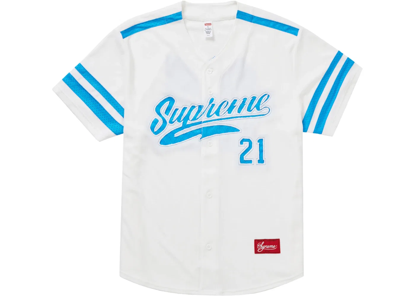 Мужская футболка-джерси Supreme Velour Baseball Jersey, белый