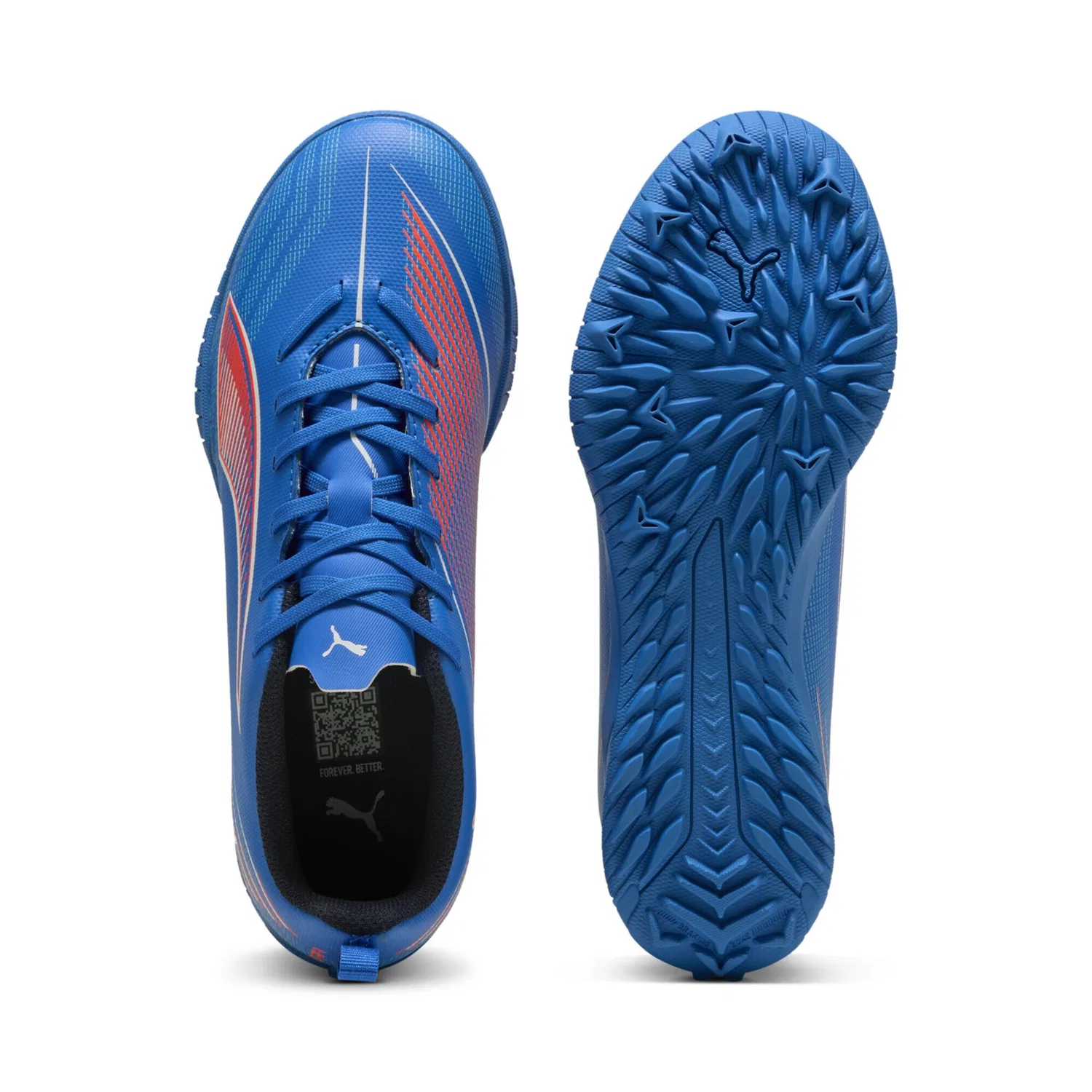Детские футбольные бутсы ULTRA 6 PLAY TT PUMA, Ultra Blue/White/Glowing Red — фото 4