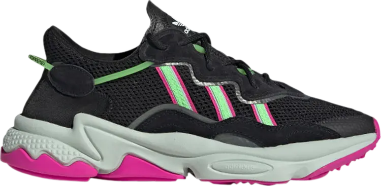 

Кроссовки Adidas Wmns Ozweego 'Black Shock Lime Pink', черный