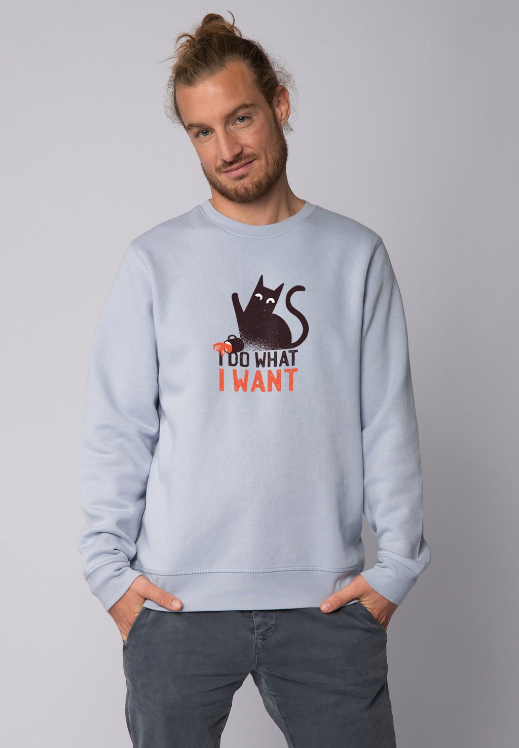 

Толстовка CAT watapparel, светло-голубой