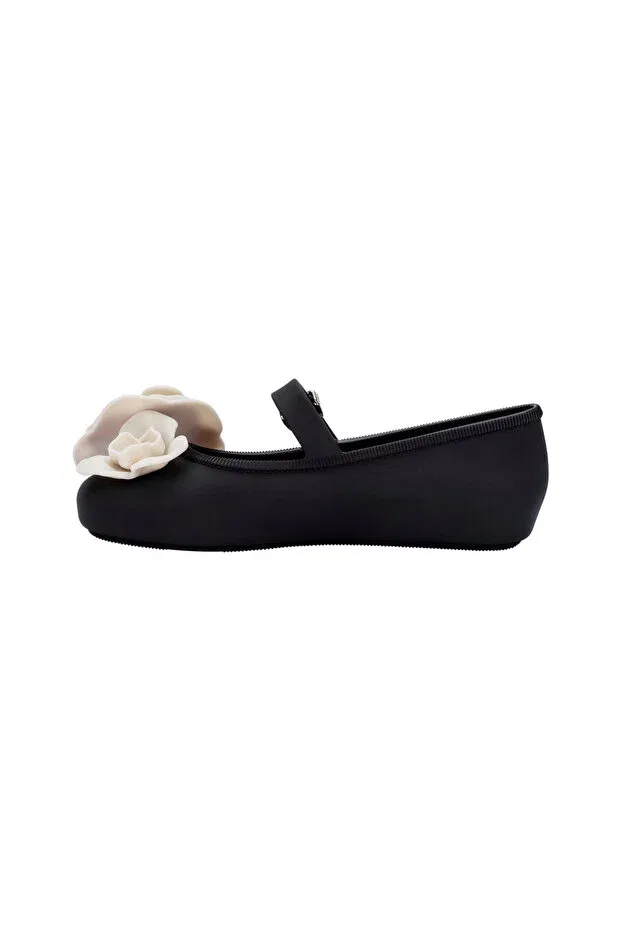 Детские балетки для девочек с принтом Mini Melissa, Black — фото 3