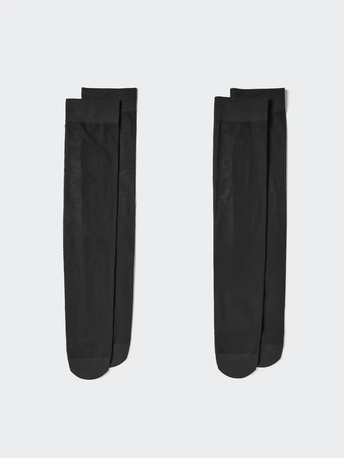 Гольфы Uniqlo, прозрачные до колена, черный