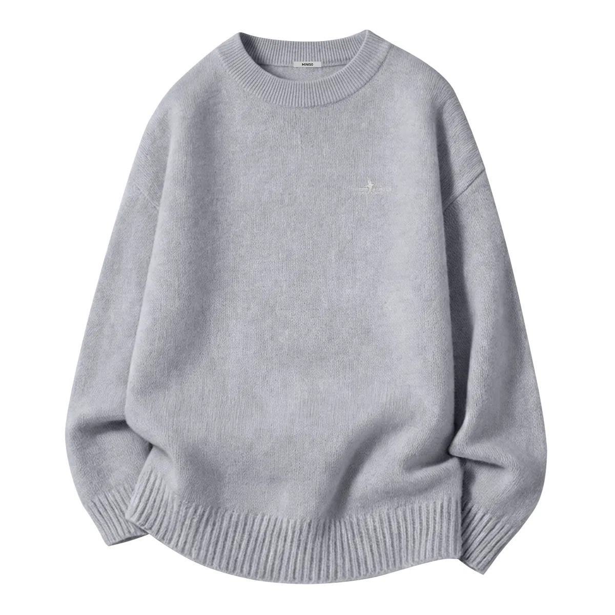 Детский джемпер с круглым вырезом MINISO, Light Gray