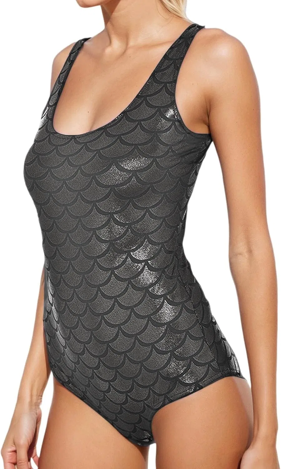 Женский цельный купальник с эффектом слим Seamless Generic, Black