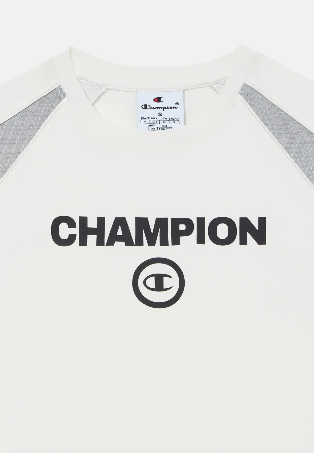 Городская футболка с круглым вырезом унисекс с принтом Champion, Off White — фото 3