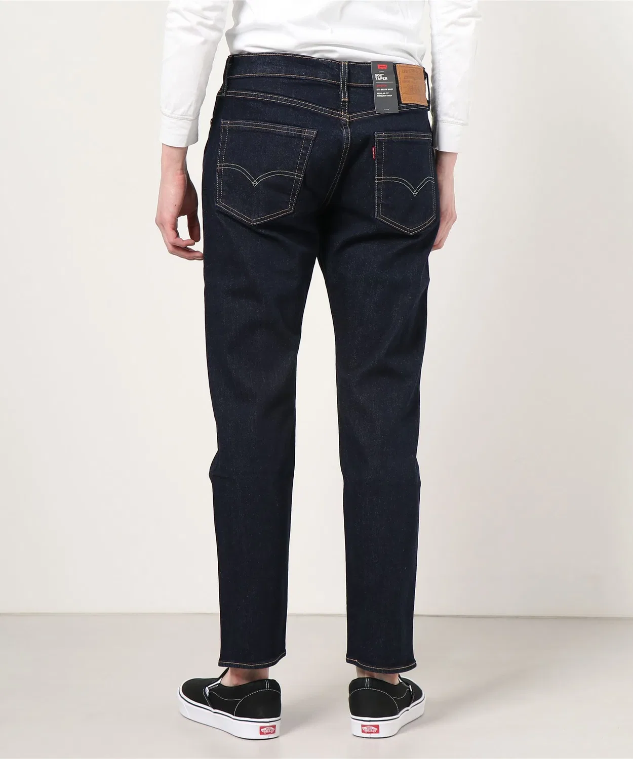 Мужские джинсы скинни-тейпер с эффектом потертости 502 Taper Stretch Levi's, One Wash — фото 4