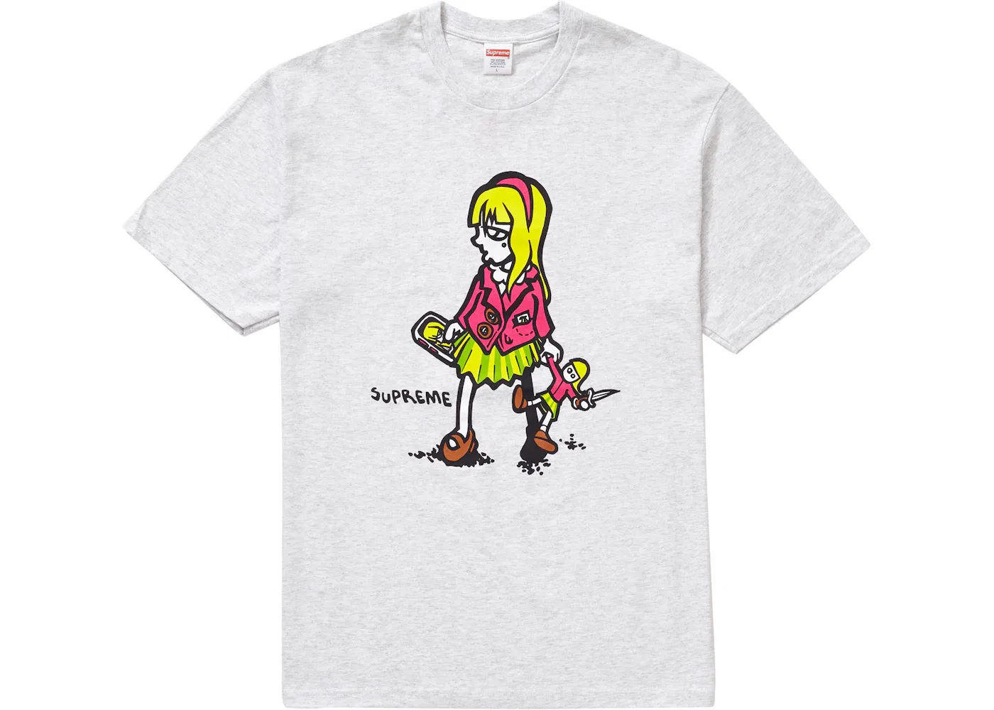Мужская футболка с принтом Suzie Switchblade Tee Supreme, Ash Grey