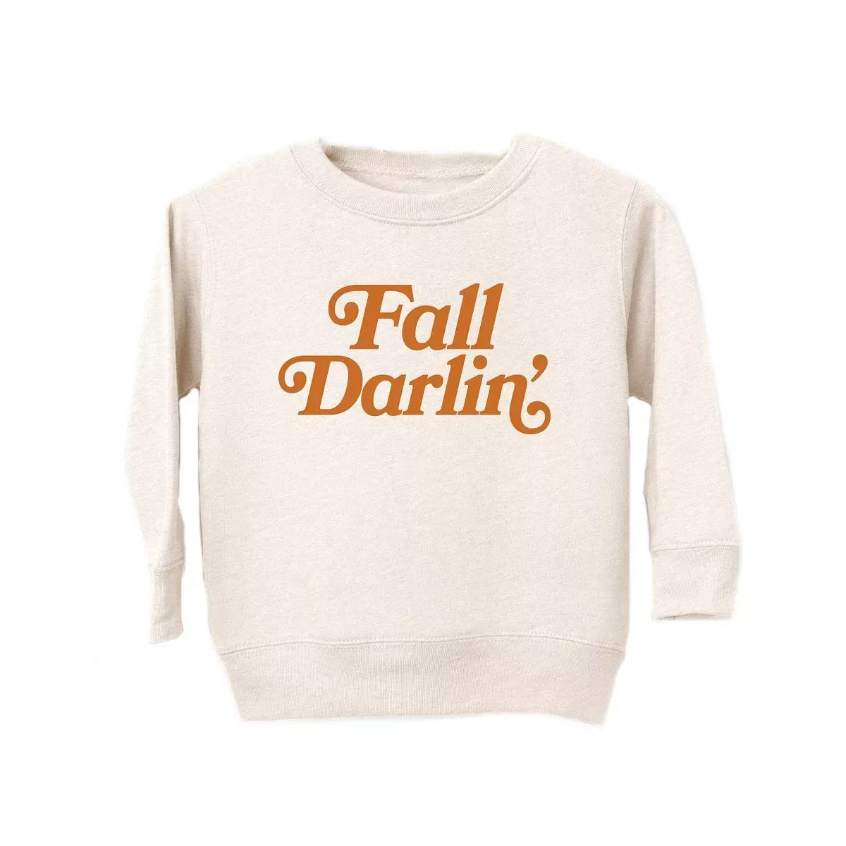 Детский свитшот для девочек с принтом Fall Darlin' The Juniper Shop, Natural
