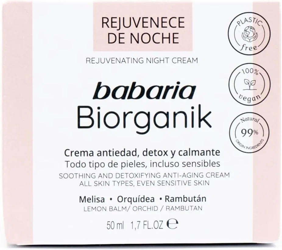 Ночной крем для лица Babaria Organic, 50 мл