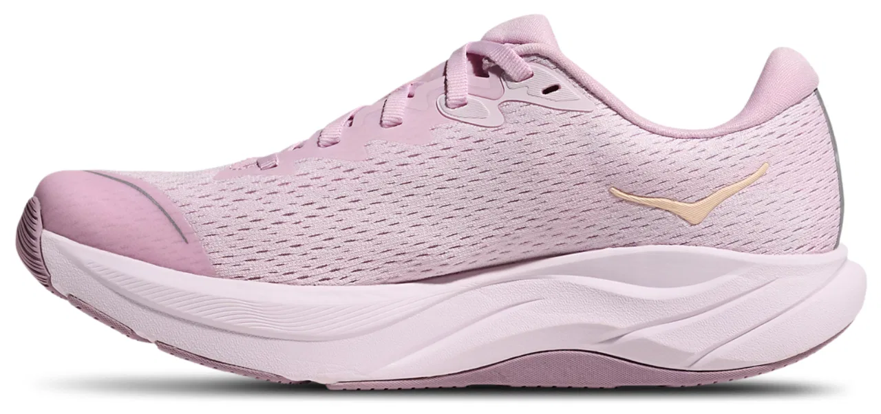Детские кроссовки для девочек с двойным жаккардовым верхом HOKA Rincon 4, Pink/White — фото 2
