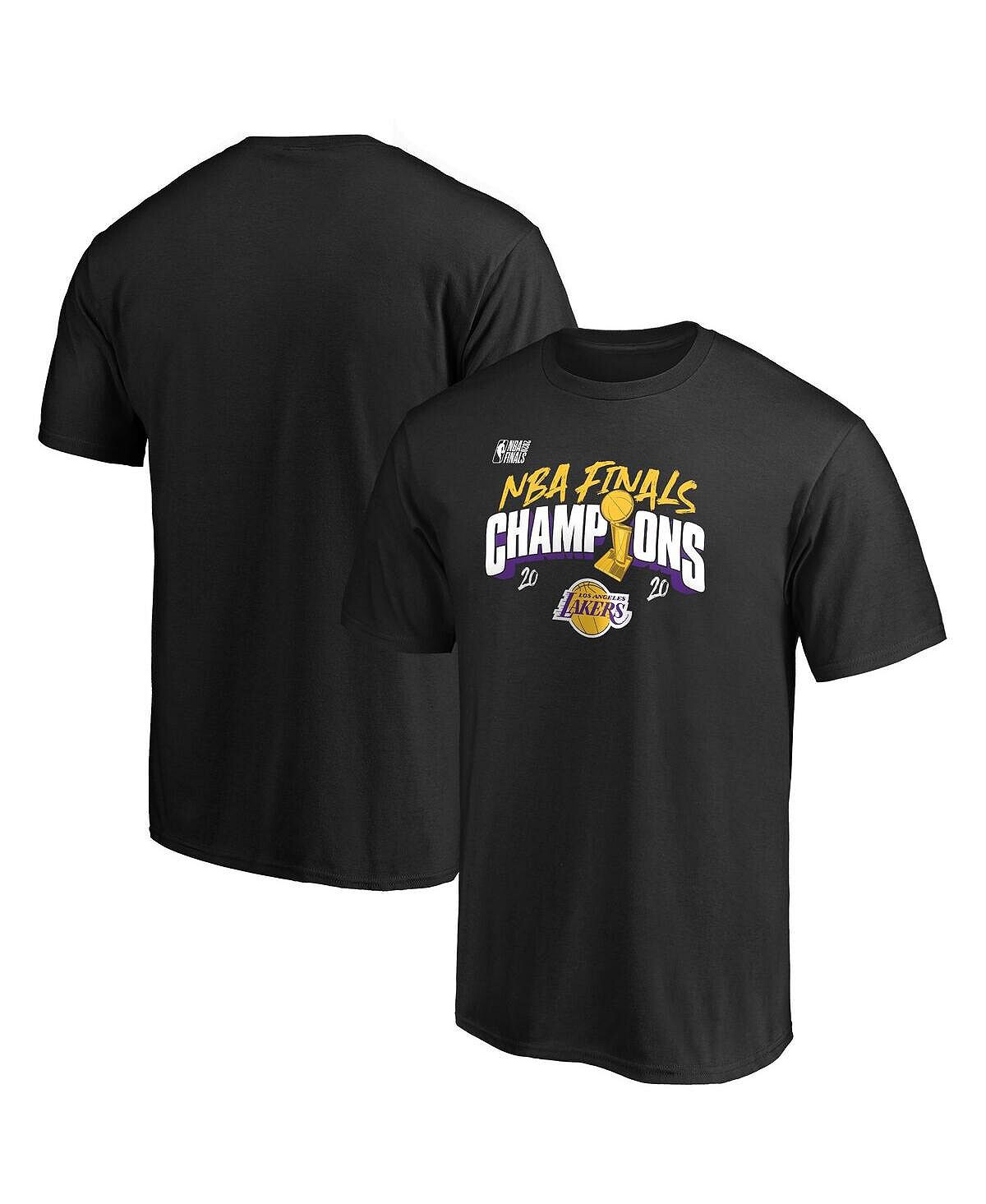 

Мужская черная футболка los angeles lakers 2020 nba finals champions shot clock Fanatics, черный