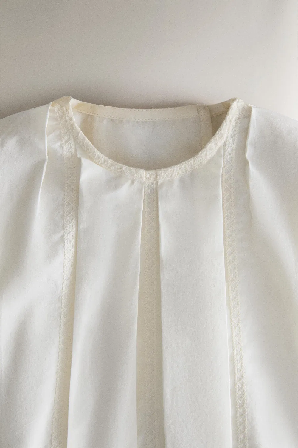 Вышитая детская рубашка ZARA, Oyster-white — фото 2