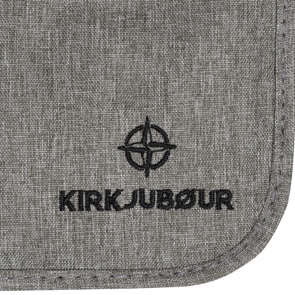 KIRKJUBØUR "Rejser" сумка для туалетных принадлежностей для улицы, подвешиваемая, серая — фото 4