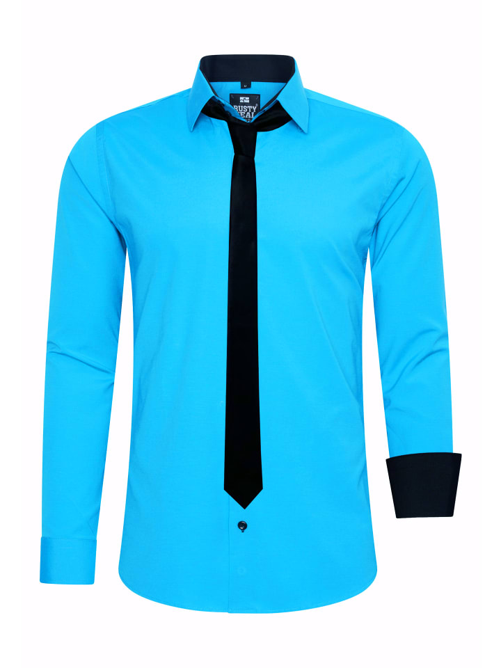 

Rusty Neal Рубашка и галстук бирюзового цвета