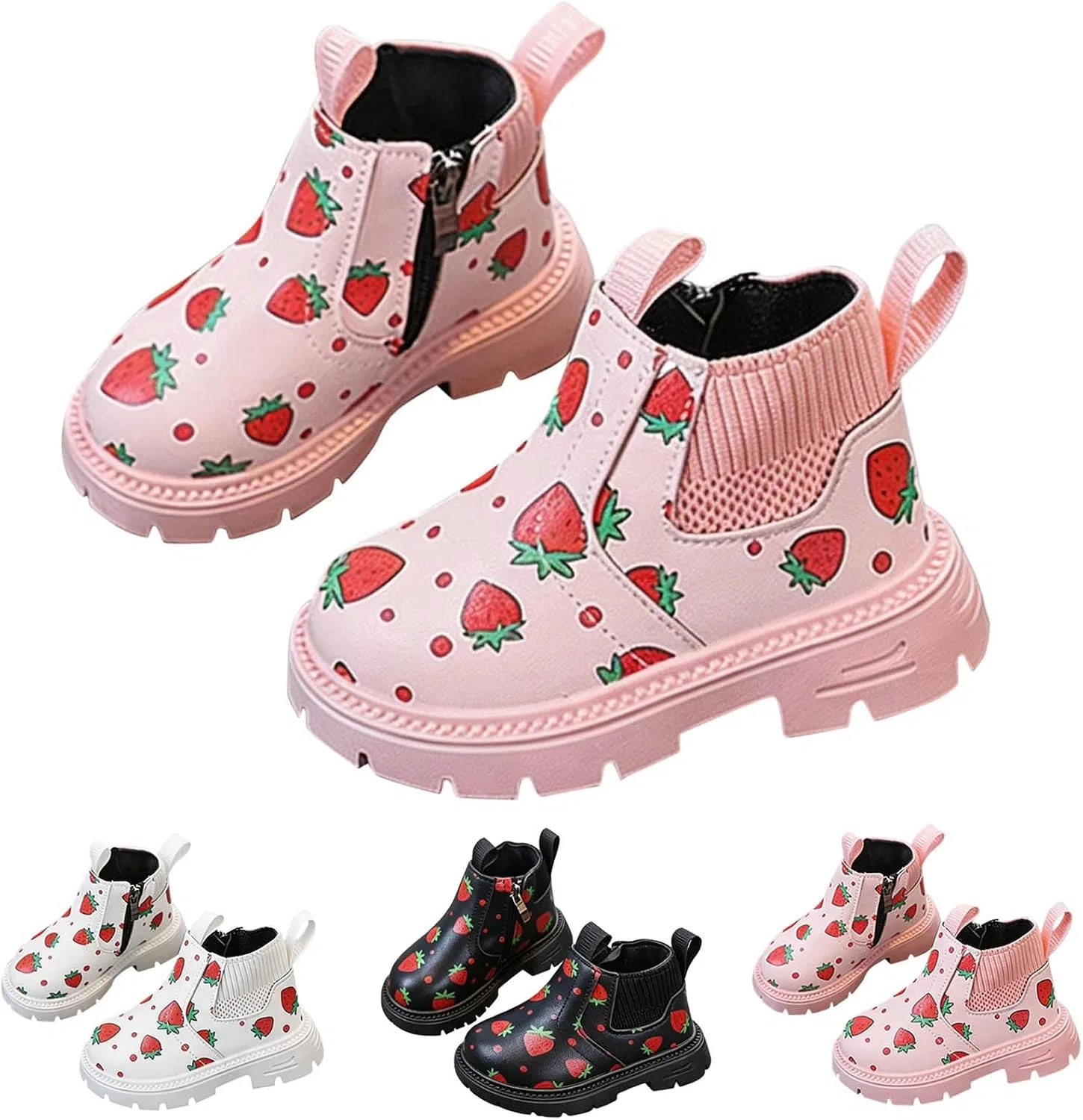 Детские ботинки для девочек с принтом SHOPESSA, Pink
